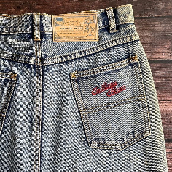 VINTAGE | Indiana Blues acid wash denim midi skirt - Picture 5 of 11